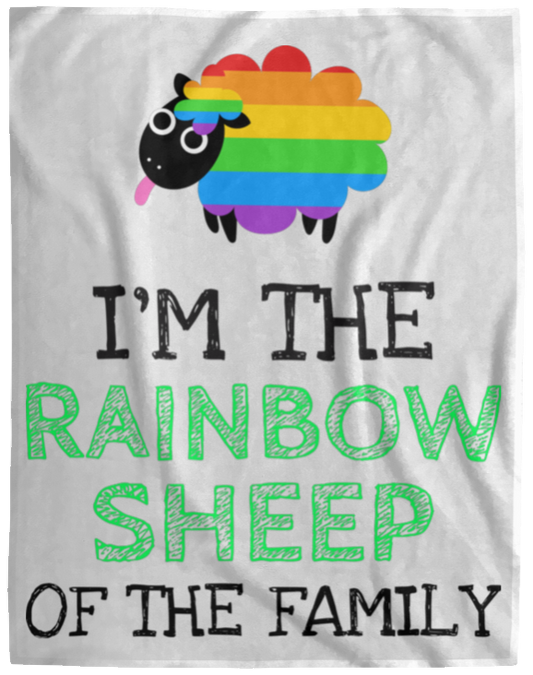 Rainbow Sheep Cozy Plush Fleece Blanket - 60x80