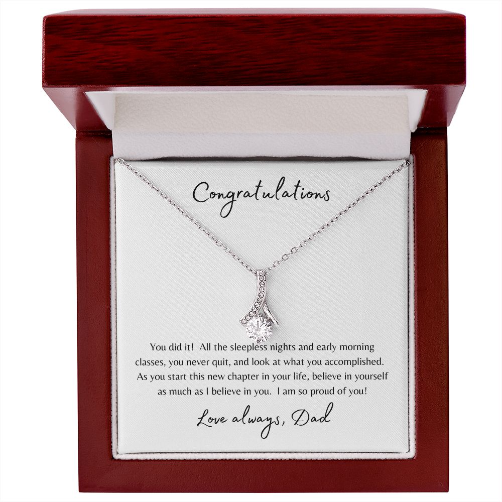 Congratulations Graduate From Dad Alluring Beauty Necklace
