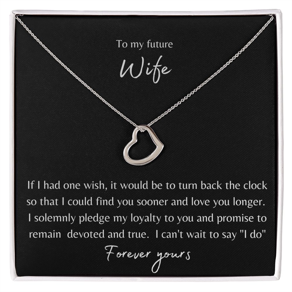 To My Future Wife Delicate Heart Necklace