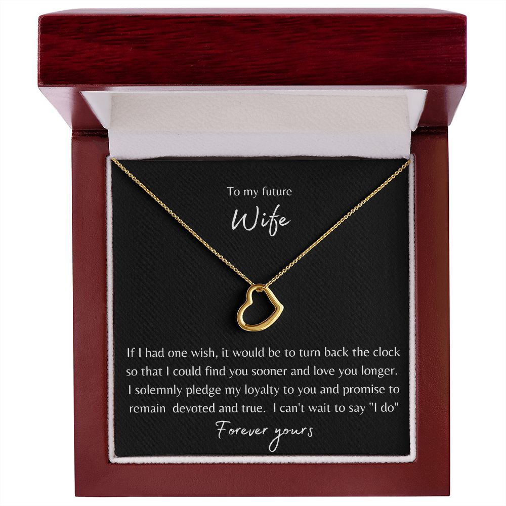 To My Future Wife Delicate Heart Necklace